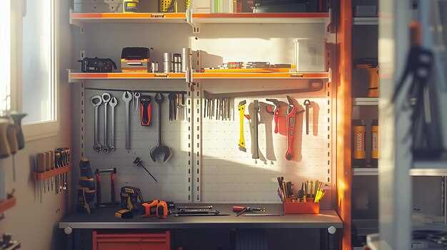 Оптимальный выбор конструкции для хранения зависит от типа и размеров оснащения. Для длинных инструментов, таких как рулетки, уровень или ручные пилы, рекомендуется использовать горизонтальные полки с защищенными бортиками или специальные наклонные стойки, позволяющие быстро захватывать предметы. Модели с регулируемой высотой полок дают возможность адаптировать пространство под разные размеры.